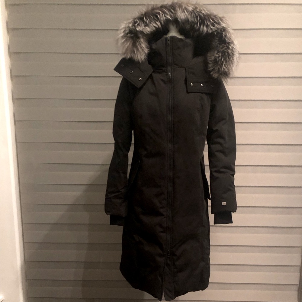 Down Coat- Racoon Fur lined hood- removable